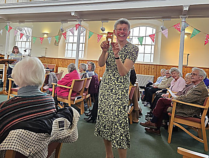 Jane shows chair